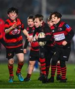 28 January 2023; Action between Arklow RFC and Boyne RFC during the Bank of Ireland Half-Time Minis at the United Rugby Championship match between Leinster and Cardiff at RDS Arena in Dublin. Photo by Ben McShane/Sportsfile