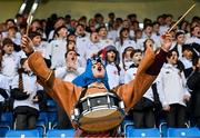 30 January 2023; Presentation College Bray supporter Ronan Gearoid during the Bank of Ireland Leinster Rugby Schools Senior Cup First Round match between Blackrock College and Presentation College Bray at Energia Park in Dublin. Photo by Ramsey Cardy/Sportsfile