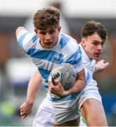 30 January 2023; Charlie Molony of Blackrock College during the Bank of Ireland Leinster Rugby Schools Senior Cup First Round match between Blackrock College and Presentation College Bray at Energia Park in Dublin. Photo by Ramsey Cardy/Sportsfile