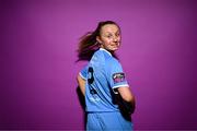 30 January 2023; Nicole Keogh poses for a portrait during a DLR Waves squad portrait session at Beckett Park in Cherrywood, Dublin. Photo by Stephen McCarthy/Sportsfile