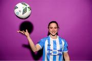 30 January 2023; Isobel Finnegan poses for a portrait during a DLR Waves squad portrait session at Beckett Park in Cherrywood, Dublin. Photo by Stephen McCarthy/Sportsfile