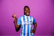 30 January 2023; Vanessa Ogbonna poses for a portrait during a DLR Waves squad portrait session at Beckett Park in Cherrywood, Dublin. Photo by Stephen McCarthy/Sportsfile