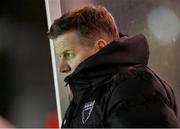 31 January 2023; Wexford FC manager James Keddy during the Leinster Senior Cup fourth round match between Patrick's Athletic and Wexford at Richmond Park in Dublin. Photo by David Fitzgerald/Sportsfile