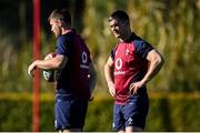 1 February 2023; Jonathan Sexton, right, and Ross Byrne during Ireland rugby squad training at The Campus in Quinta da Lago, Portugal. Photo by Harry Murphy/Sportsfile