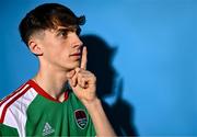 31 January 2023; John O'Donovan poses for a portrait during a Cork City squad portrait session at Bishopstown Stadium in Cork. Photo by Eóin Noonan/Sportsfile