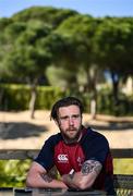 1 February 2023; Mack Hansen during Ireland rugby media conference at The Campus in Quinta da Lago, Portugal. Photo by Harry Murphy/Sportsfile