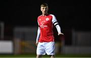 31 January 2023; Christopher Forrester of St Patrick's Athletic during the Leinster Senior Cup fourth round match between Patrick's Athletic and Wexford at Richmond Park in Dublin. Photo by David Fitzgerald/Sportsfile