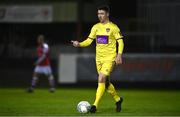 31 January 2023; Aaron Robinson of Wexford FC during the Leinster Senior Cup fourth round match between Patrick's Athletic and Wexford at Richmond Park in Dublin. Photo by David Fitzgerald/Sportsfile