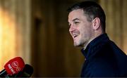 1 February 2023; Jonathan Sexton during Ireland rugby media conference at The Campus in Quinta da Lago, Portugal. Photo by Harry Murphy/Sportsfile