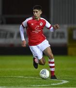 31 January 2023; Daniel McHale of St Patrick's Athletic during the Leinster Senior Cup fourth round match between Patrick's Athletic and Wexford at Richmond Park in Dublin. Photo by David Fitzgerald/Sportsfile