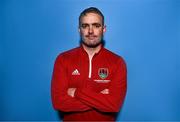 31 January 2023; Assistant manager Richie Holland poses for a portrait during a Cork City squad portrait session at Bishopstown Stadium in Cork. Photo by Eóin Noonan/Sportsfile