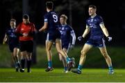 1 February 2023; Luke Swan of TU Dublin, who scored the winning point in extra-time, celebrates after his side's victory in the HE GAA Sigerson Cup Quarter-Final match between TU Dublin and University College Dublin at TU Dublin Grangegorman in Dublin. Photo by Piaras Ó Mídheach/Sportsfile