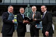 2 February 2023; In attendance during the GAA Annual Report Launch are, from left, Croke Park Stadium Director Peter McKenna, Ard Stiúrthóir of the GAA Tom Ryan, Uachtarán Chumann Lúthchleas Gael Larry McCarthy and GAA director of finance Ger Mulryan at Croke Park in Dublin. Photo by Sam Barnes/Sportsfile