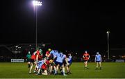 2 February 2023; Players from both teams challenge for the ball during the HE GAA Fitzgibbon Cup Group C match between University College Dublin and University College Cork at Billings Park in Belfield, Dublin. Photo by Seb Daly/Sportsfile