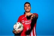 2 February 2023; Max Mata poses for a portrait during a Sligo Rovers squad portrait session at The Showgrounds in Sligo. Photo by Stephen McCarthy/Sportsfile