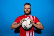 2 February 2023; David Cawley poses for a portrait during a Sligo Rovers squad portrait session at The Showgrounds in Sligo. Photo by Stephen McCarthy/Sportsfile