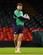 3 February 2023; Hugo Keenan during the Ireland rugby captain's run at Principality Stadium in Cardiff, Wales. Photo by Brendan Moran/Sportsfile
