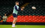 3 February 2023; Jack Crowley during the Ireland rugby captain's run at Principality Stadium in Cardiff, Wales. Photo by Brendan Moran/Sportsfile