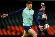 3 February 2023; Jacob Stockdale during the Ireland rugby captain's run at Principality Stadium in Cardiff, Wales. Photo by Brendan Moran/Sportsfile