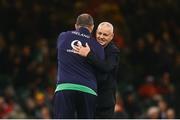 4 February 2023; Wales head coach Warren Gatland, right, and Ireland head coach Andy Farrell during the Guinness Six Nations Rugby Championship match between Wales and Ireland at Principality Stadium in Cardiff, Wales. Photo by David Fitzgerald/Sportsfile
