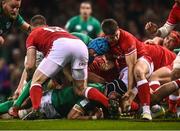 4 February 2023; James Ryan of Ireland scores his side's second try during the Guinness Six Nations Rugby Championship match between Wales and Ireland at Principality Stadium in Cardiff, Wales. Photo by David Fitzgerald/Sportsfile