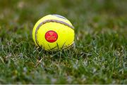 4 February 2023; A general view of a SMART sliotar during the Allianz Hurling League Division 1 Group B match between Antrim and Kilkenny at Corrigan Park in Belfast. Photo by Ramsey Cardy/Sportsfile