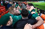 4 February 2023; James Ryan of Ireland celebrates with supporters after the Guinness Six Nations Rugby Championship match between Wales and Ireland at Principality Stadium in Cardiff, Wales. Photo by David Fitzgerald/Sportsfile
