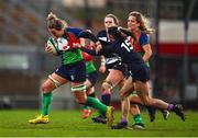 4 February 2023; Fiona Tuite of Combined Provinces XV is tackled by Roma Fraser of The Thistles during the Celtic Challenge 2023 match between Combined Provinces XV and The Thistles at Kingspan Stadium in Belfast. Photo by Ben McShane/Sportsfile