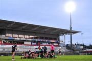 4 February 2023; A general view of a scrum during the Celtic Challenge 2023 match between Combined Provinces XV and The Thistles at Kingspan Stadium in Belfast. Photo by Ben McShane/Sportsfile