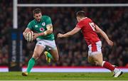4 February 2023; Stuart McCloskey of Ireland sidesteps Joe Hawkins of Wales during the Guinness Six Nations Rugby Championship match between Wales and Ireland at Principality Stadium in Cardiff, Wales. Photo by Brendan Moran/Sportsfile