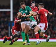 4 February 2023; Stuart McCloskey of Ireland /it Taulupe Faletau and /14 during the Guinness Six Nations Rugby Championship match between Wales and Ireland at Principality Stadium in Cardiff, Wales. Photo by Brendan Moran/Sportsfile
