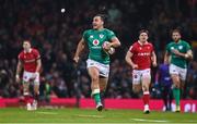4 February 2023; James Lowe of Ireland races clear on the way to scoring his side's third try during the Guinness Six Nations Rugby Championship match between Wales and Ireland at Principality Stadium in Cardiff, Wales. Photo by Brendan Moran/Sportsfile