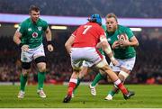 4 February 2023; Finlay Bealham of Ireland in action against Justin Tipuric of Wales during the Guinness Six Nations Rugby Championship match between Wales and Ireland at Principality Stadium in Cardiff, Wales. Photo by Brendan Moran/Sportsfile