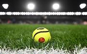 4 February 2023; A detailed view of a smart sliotar before the Allianz Hurling League Division 1 Group A match between Cork and Limerick at Páirc Ui Chaoimh in Cork. Photo by Eóin Noonan/Sportsfile