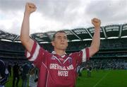6 June 2004; Dessie Dolan, Westmeath, celebrates at the end of the game after victory over Dublin. Bank of Ireland Leinster Senior Football Championship, Dublin v Westmeath, Croke Park, Dublin. Picture credit; David Maher / SPORTSFILE