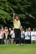 6 June 2004; Carl Mason, England, acknowledges the crowd after he wins the AIB Irish Seniors Open. Adare Manor Hotel Golf and Country Club, Adare, Co. Limerick. Picture credit; SPORTSFILE