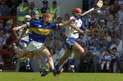 6 June 2004; Seamus Prendergast, Waterford, in action against Tipperary's Diramuid Fitzgerald and Martin Maher, left. Munster Senior Hurling Championship Semi-Final, Tipperary v Waterford, Pairc Ui Chaoimh, Cork. Picture credit; Pat Murphy / SPORTSFILE