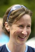 7 June 2004; A relaxed Catherina McKiernan after winning the 2004 Flora Women's Mini-Marathon. Dublin. Picture credit; Brendan Moran / SPORTSFILE