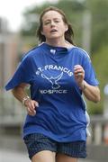 7 June 2004; Mags Murray, Progressive Democrats candidate for Fingal County Council, Castleknock / Blanchardstown, running for the Dublin 15 Hospice Movement, during the 2004 Flora Women's Mini-Marathon. Dublin. Picture credit; Brendan Moran / SPORTSFILE