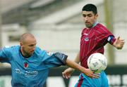 7 June 2004; Tony Grant, Bohemians, in action against Danny O'Connor, Drogheda United. eircom League, Premier Division, Drogheda United v Bohemians, United Park, Drogheda, Co. Louth. Picture credit; David Maher / SPORTSFILE