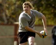 8 June 2004; Irish captain Brian O'Driscoll in action during Ireland rugby squad training. The Villages Rugby Ground, Capetown, South Africa. Picture credit; Matt Browne / SPORTSFILE