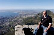 9 June 2004; Ireland's John Hayes takes in the view of Cape Town from Table Mountain, during a rest day from training. Capetown, South Africa. Picture credit; Matt Browne / SPORTSFILE