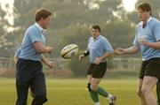 10 June 2004; Ronan O'Gara and Malcolm O'Kelly, right, in action during Ireland rugby squad training. Sea Point Rugby Football Club, Cape Town, South Africa. Picture credit; Matt Browne / SPORTSFILE