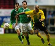 2 June 2004; Marlon King, Jamaica, in action against Andy Reid, Republic of Ireland. Unity Cup, Republic of Ireland v Jamaica, The Valley, London, England. Picture credit; Pat Murphy / SPORTSFILE