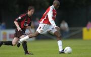 8 June 2004; Joseph Ndo, St. Patrick's Athletic, in action against Longford Town. eircom League, Premier Division, St. Patrick's Athletic v Longford, Richmond Park, Dublin. Picture credit; Brian Lawless / SPORTSFILE