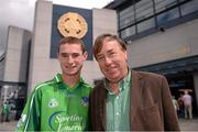 18 August 2013; Limerick supporters Fergal O'Boy and his dad Farrell, from Bruff, on their way to the game. GAA Hurling All-Ireland Senior Championship, Semi-Final, Limerick v Clare, Croke Park, Dublin. Picture credit: Ray McManus / SPORTSFILE