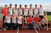 18 August 2013; Crusaders A.C., Dublin, winners of the Men's Woodie’s DIY National Track and Field League Final 2013. Tullamore Harriers, Tullamore, Co. Offaly. Picture credit: Tomas Greally / SPORTSFILE