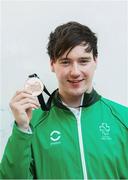18 August 2013; Ireland's Laurence McGivern, from Rostrevor, Co. Down, with his bronze medal after the Men's 100m Backstroke S9 Final, where he finished in third place with a time of 1:04.75. 2013 IPC Swimming World Championships, Aquatic Complex, Parc Jean-Drapeau, Montreal, Canada. Picture credit: Vaughn Ridley / SPORTSFILE