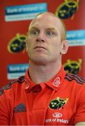 20 August 2013; Munster's Paul O'Connell during a press conference ahead of their pre-season friendly against Gloucester on Saturday. Munster Rugby Press Conference, Thomond Park, Limerick. Picture credit: David Maher / SPORTSFILE