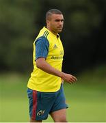 20 August 2013; Munster's Simon Zebo during squad training ahead of their pre-season friendly against Gloucester on Saturday. Munster Rugby Squad Training, University of Limerick, Limerick. Picture credit: David Maher / SPORTSFILE